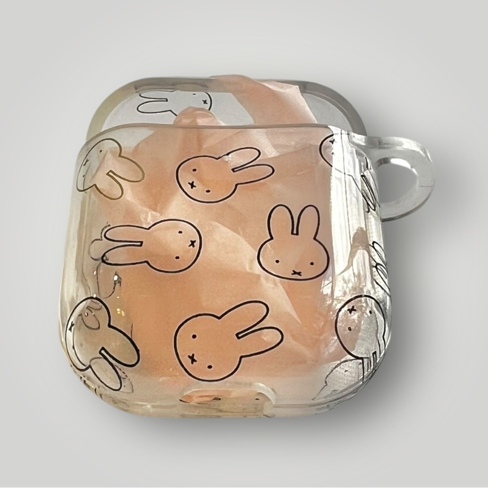Miffy AirPods Clear Soft Earbuds Case Cute Kawaii White Germany Import New - Picture 11 of 13